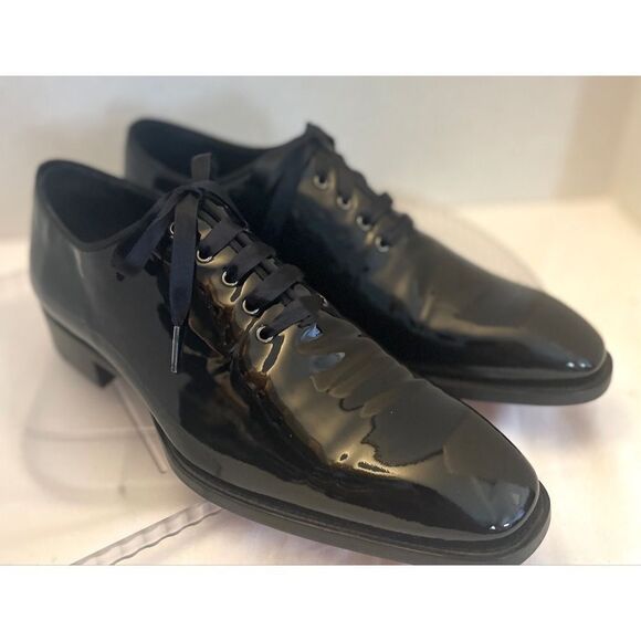 Mezlan Elysium Oxford Shoes Black Patent Leather Men’s Shoes Size 8.5 M NEW!